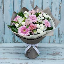 Букет цветов из:  Герберы, Альстромерии и Хризантемы #REPLACE_PRED# Добром