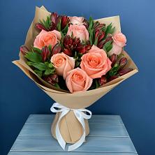 Букет цветов из:  Розы и Альстромерии в Добром
