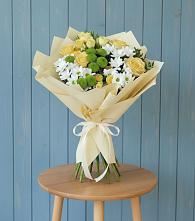 Букет цветов из:  Хризантемы и Розы #REPLACE_PRED# Добром