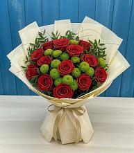 Букет цветов из:  Розы и Хризантемы в Добром
